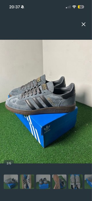 Adidas Spezial grises y doradas. Talla grande!