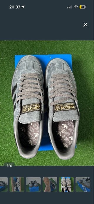Adidas Spezial grises y doradas. Talla grande!