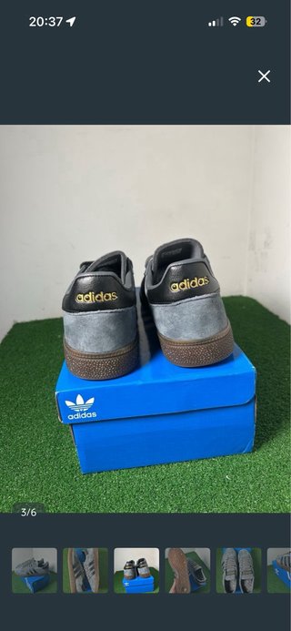 Adidas Spezial grises y doradas. Talla grande!