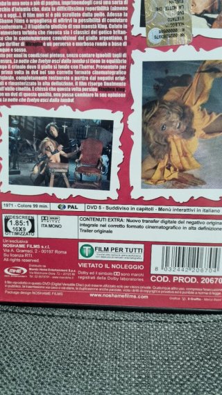DVD La notte che Evelyn uscì dalla tomba