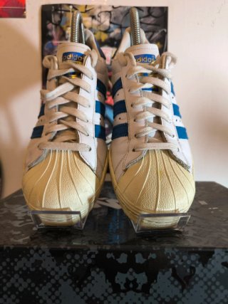 Zapatillas Adidas Superstar Blancas y Azules