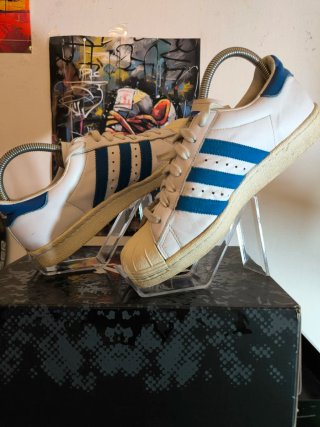 Zapatillas Adidas Superstar Blancas y Azules