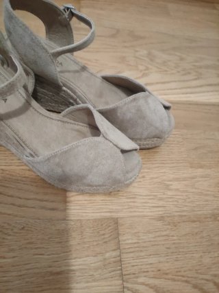 Cuñas esparto ALTA MODA beige