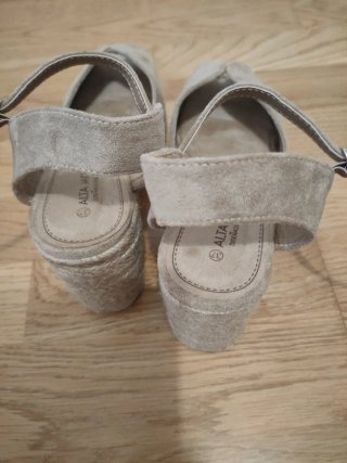 Cuñas esparto ALTA MODA beige