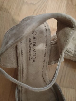 Cuñas esparto ALTA MODA beige