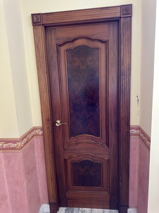 Puertas de madera con cristal