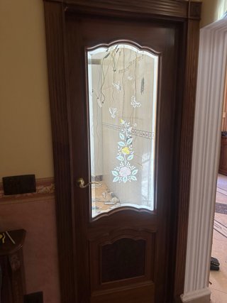 Puertas de madera con cristal