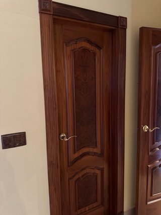 Puertas de madera con cristal
