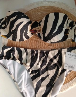 Bikini Selmark Talla L Estampado Cebra