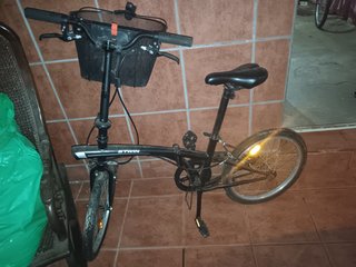 Bicicleta plegable B'TWIN negra