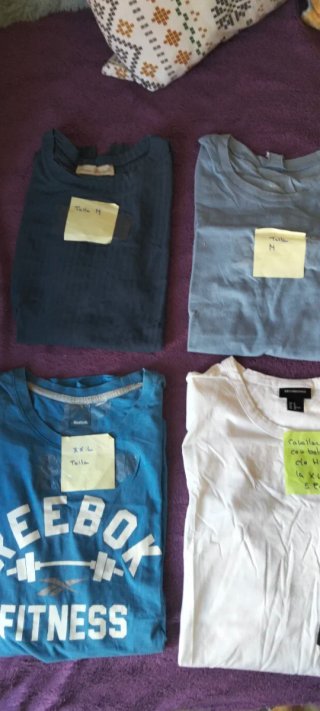 Lote 4 Camisetas Verano Talla M y XXL