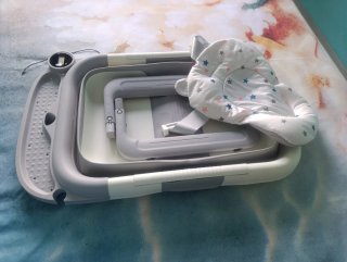Bañera para bebé plegable con cojín