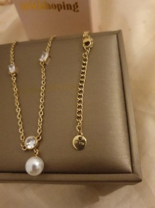 Collar y colgante chapado en oro 18k nuevo envío g