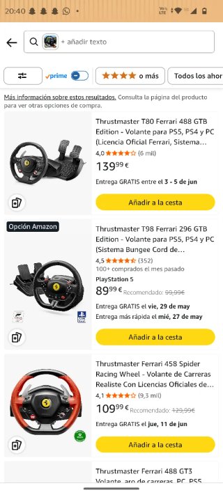 Volante y pedales AOC el precio negocio solo 100€