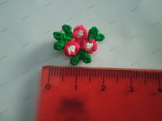 10 Flores bordadas estilo de las antiguas Famosa