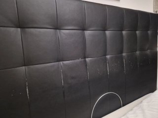 Cabecero negro polipiel