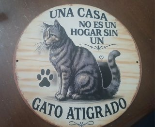 Adorno de pared Una casa no es un hogar sin un gat