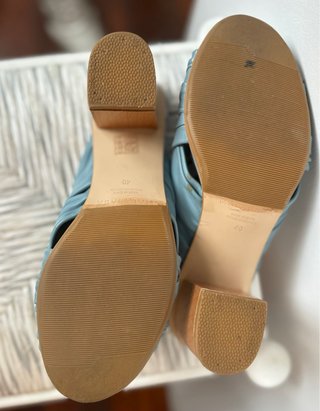 Sandalias Malababa tacón azul celeste