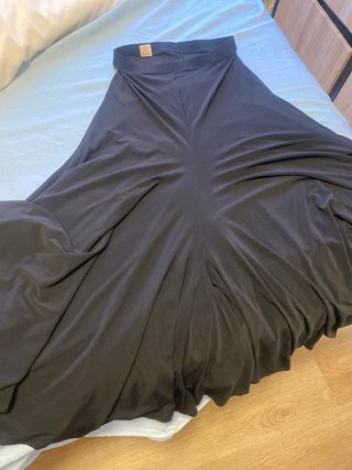 Falda flamenca negra talla única