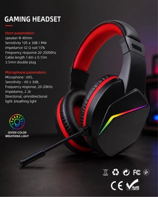 Auriculares Gaming DHG E253 RGB PS4 PS5 PC