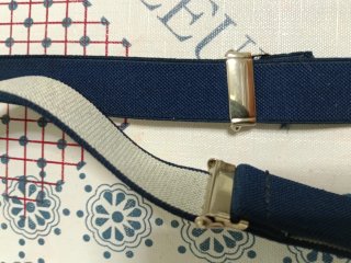 Tirantes elásticos vintage unisex azul marino