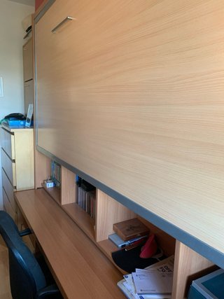 Cama abatible madera y metal