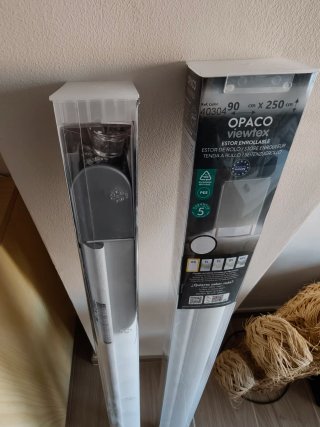 2 Estores enrollables blancos 90x250cm