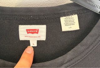 Sudadera Levi's Negra Logo Rojo Batwing