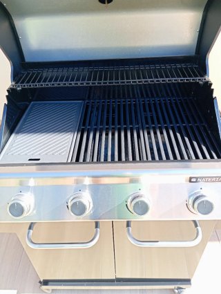 Barbacoa Gas 0.95m con Soportes 1'40 Alto 1'20