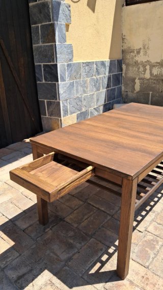 Mesa centro de madera estilo rústico