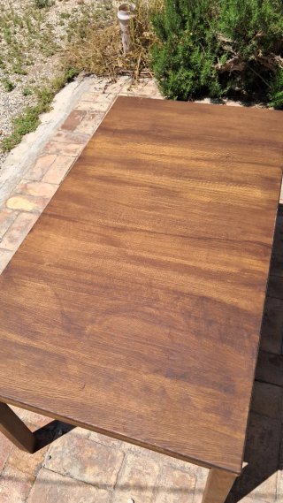 Mesa centro de madera estilo rústico