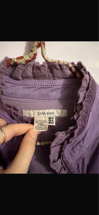 Giacca Zara viola con rouches