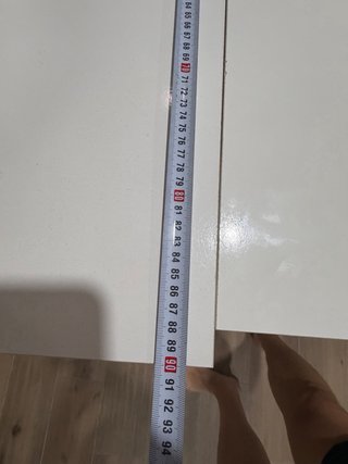 Mesa extensible blanca
