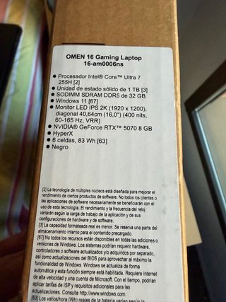 Portátil Gaming HP RTX 5070