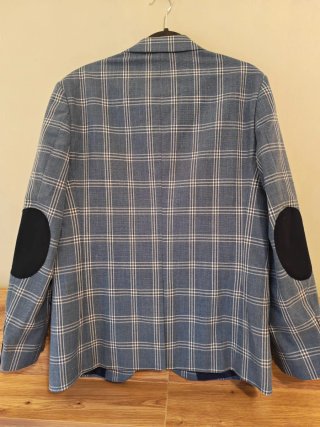 Chaqueta de cuadros azul y negra