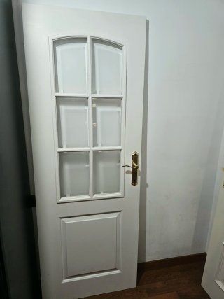 Puertas interior blanca con cristal