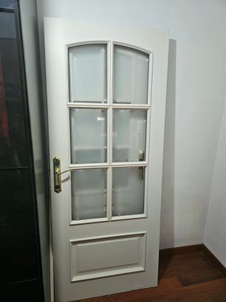 Puertas interior blanca con cristal