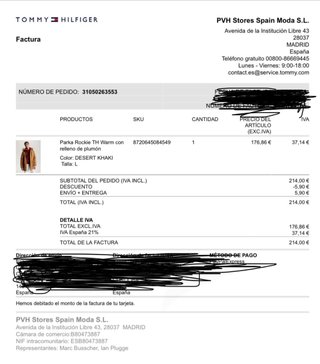 Abrigo Tommy Hilfiger Talla L Marrón,