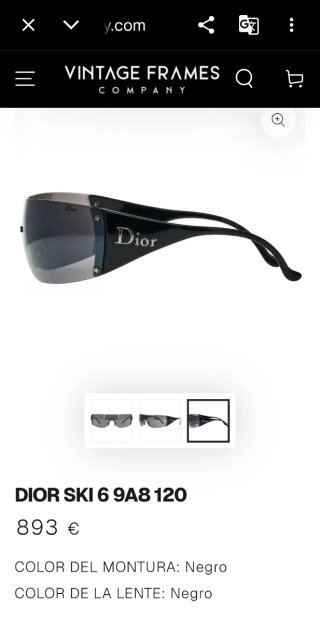 Gafas Dior Ski 6 Negras Originales Black Ruthen