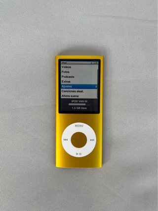 iPod Nano 4ª Gen Amarillo+Caja con Batería Nueva