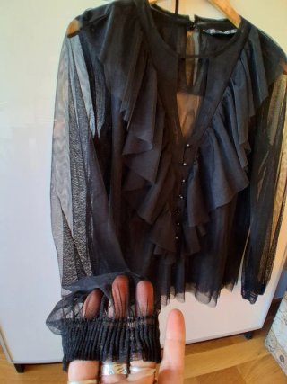 Camicia Trasparente Nera Zara