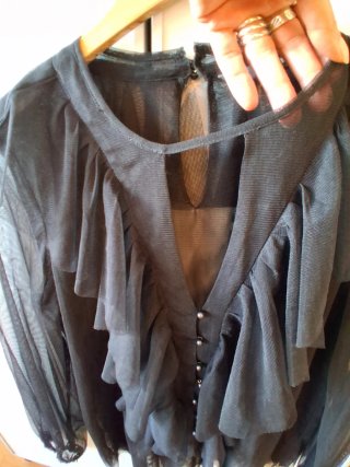 Camicia Trasparente Nera Zara