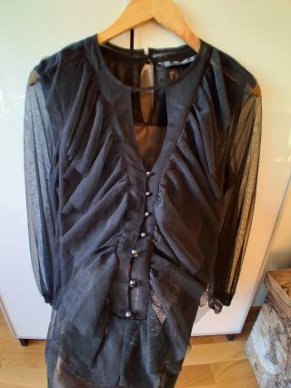 Camicia Trasparente Nera Zara