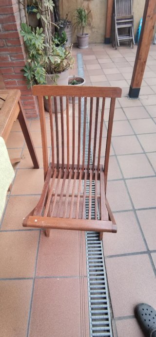 Mesa y 8 Sillas Teka Exterior