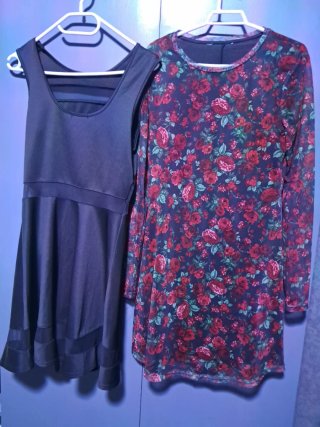 Lote 7 vestidos, chaleco y casaca