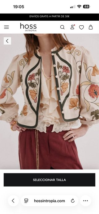 Chaqueta Hoss Intropia Beige Floral
