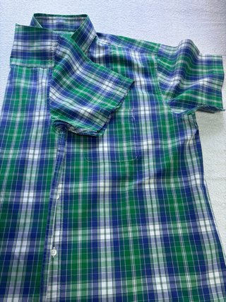 Camisa Cortefiel Cuadros Manga Corta Talla XL