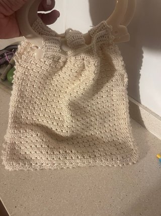Bolsas ganchillo beige y marrón