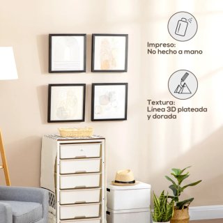 Set di 4 quadri decorativi moderni