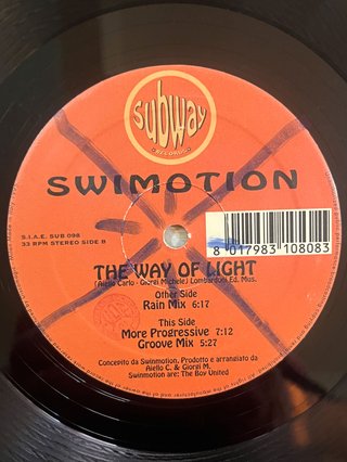 Swimotion "The Way Of Light" vinile techno trance